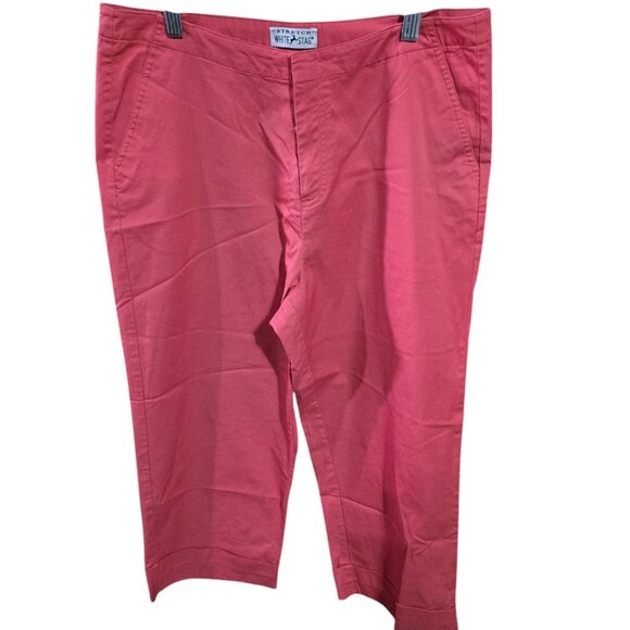 White Stag Pants - White Stag Stretch Capri's Cuffed Burnt Orange Size 12 Pockets EUC